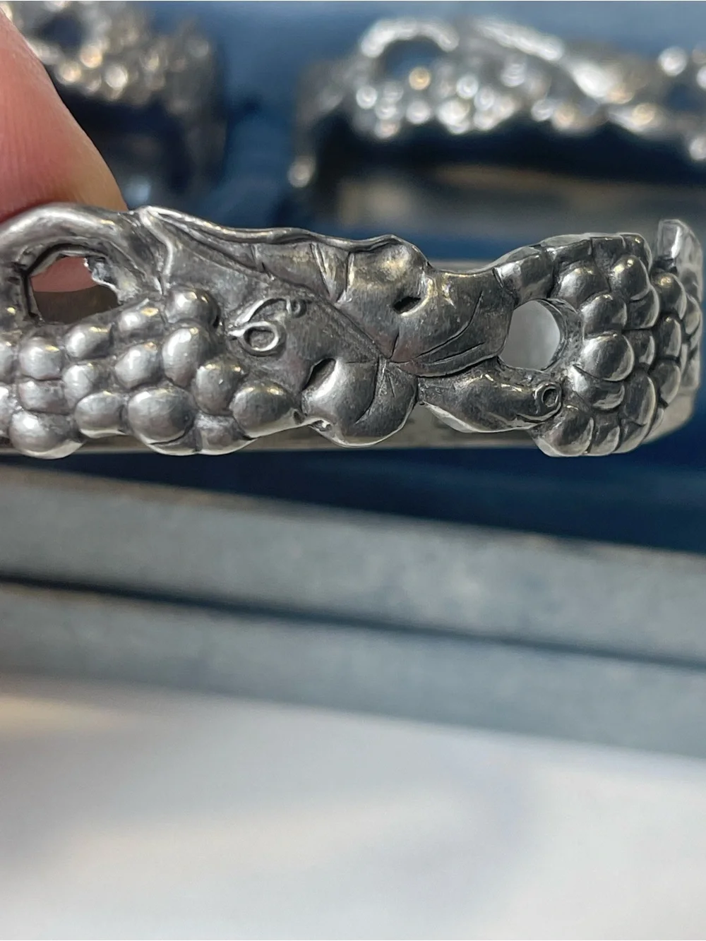 Seagull Pewter Silver Floral Napkin Rings - Set of 4